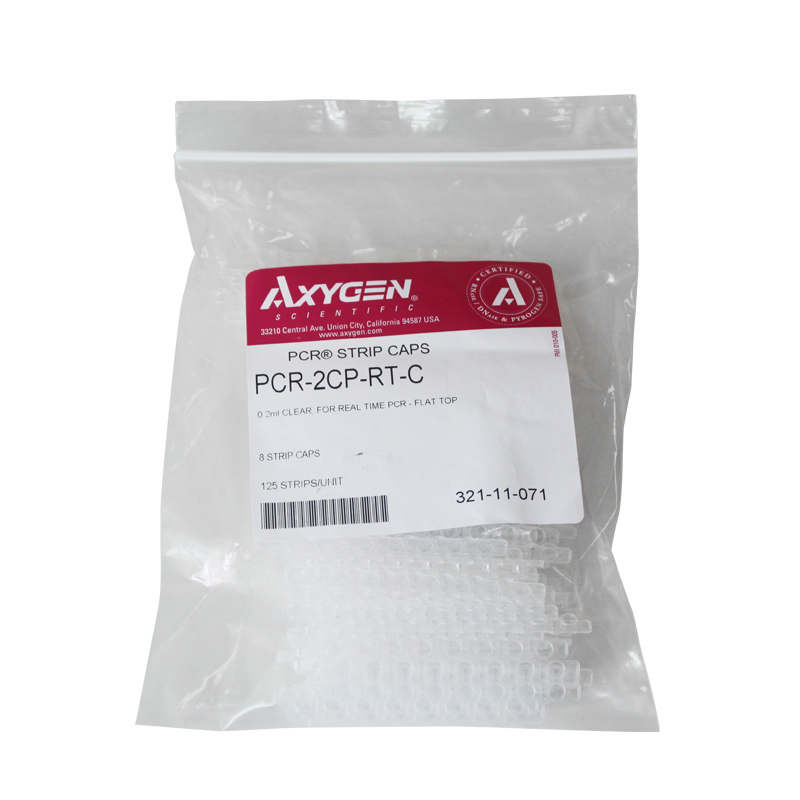 PCR-2CP-RT-C，Axygen，0.2ml荧光定量八排平盖